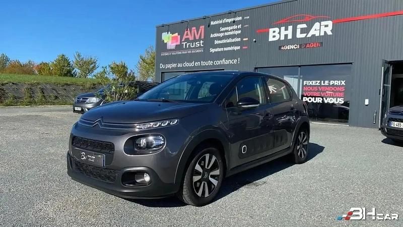Gris Utilisé 2019 Citroën C3 Shine Citadine | 7 990 € (Prix juste) - Image 1/4