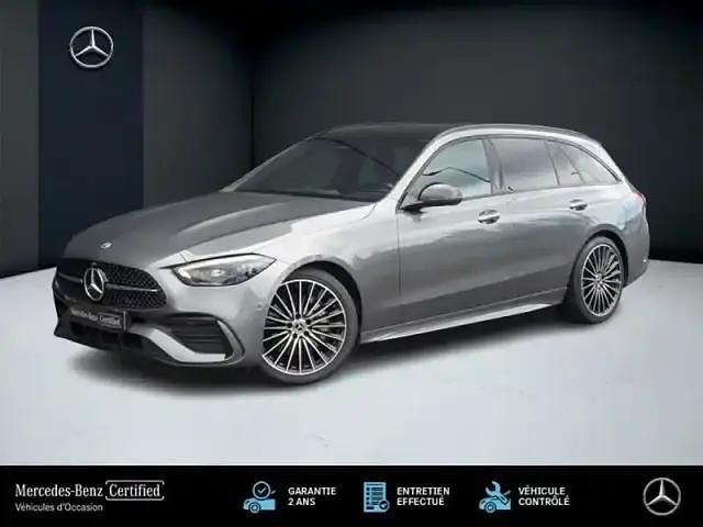 Gris Utilisé 2022 Mercedes C220 AMG line Berline | 37 990 € (Prix juste) - Image 1/4