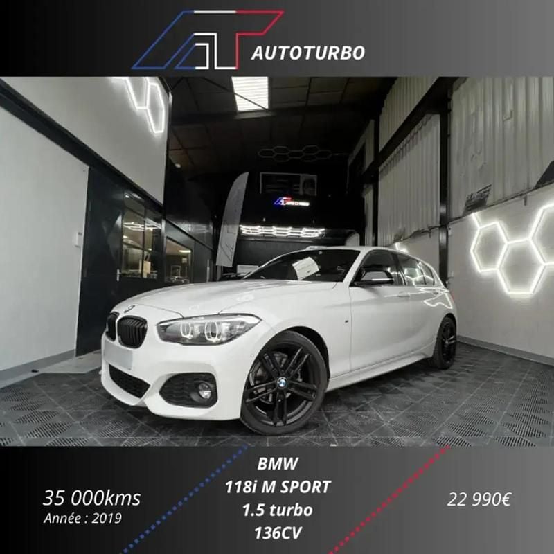 Occasion BMW 118 M Sport 137 ch (100 kW) 2019 Blanc Citadine