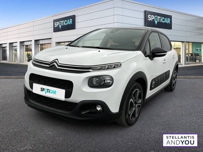 Blanc Utilisé 2019 Citroën C3 PureTech Citadine | 9 490 € (Bon prix) - Image 1/3