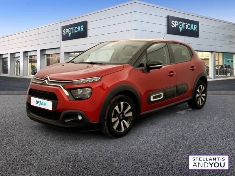 Rouge Utilisé 2021 Citroën C3 PureTech Citadine | 13 890 € (Prix juste) - Image 1/3