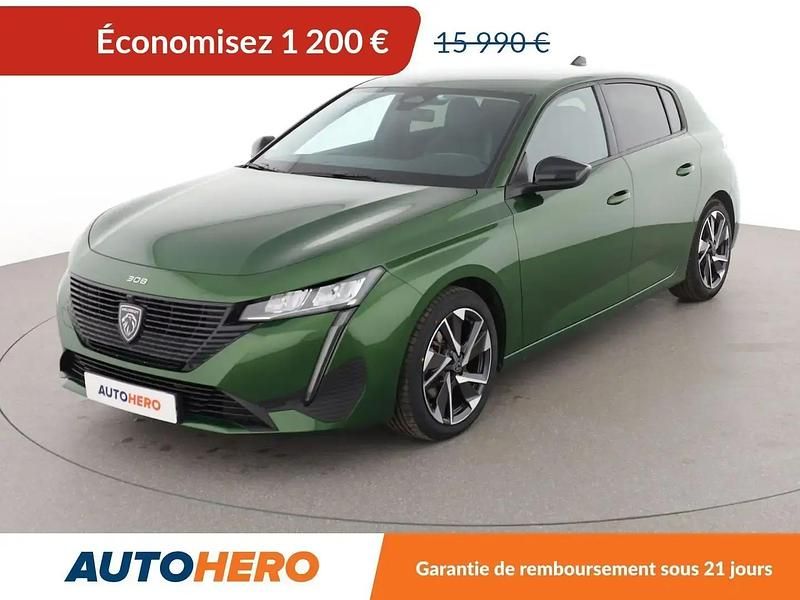 Vert Utilisé 2021 Peugeot 308 Allure Berline | 14 790 € (Prix juste) - Image 1/2