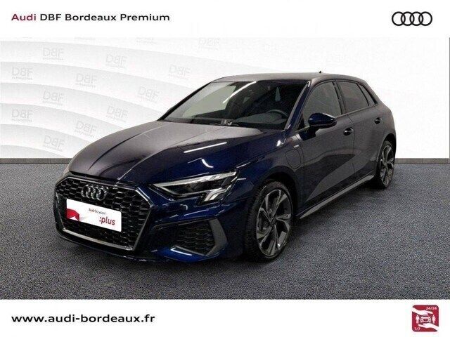 Bleu navarre métallisé Utilisé 2024 Audi A3 Sportback e-tron S-Line Berline | 37 990 € (Prix juste) - Image 1/4