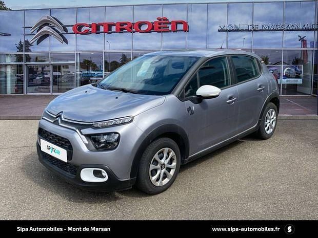 Gris Utilisé 2023 Citroën C3 PureTech Citadine | 10 970 € (Bon prix) - Image 1/4