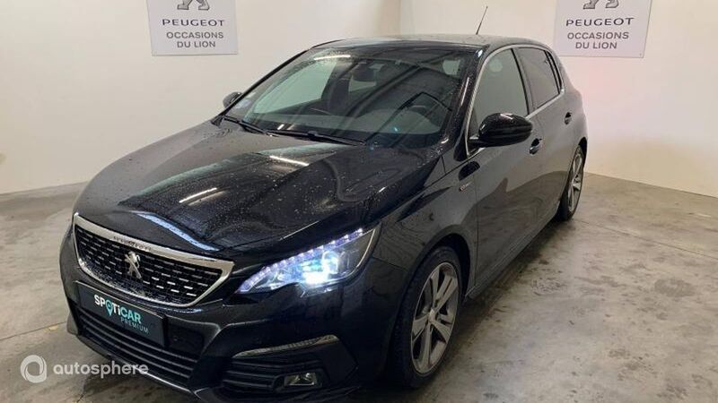Noir Utilisé 2020 Peugeot 308 GT-line Berline | 12 999 € (Bon prix) - Image 1/4