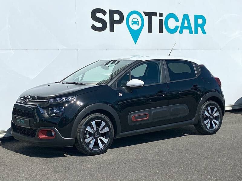 Noir Utilisé 2021 Citroën C3 PureTech Citadine | 12 390 € (Prix juste) - Image 1/4