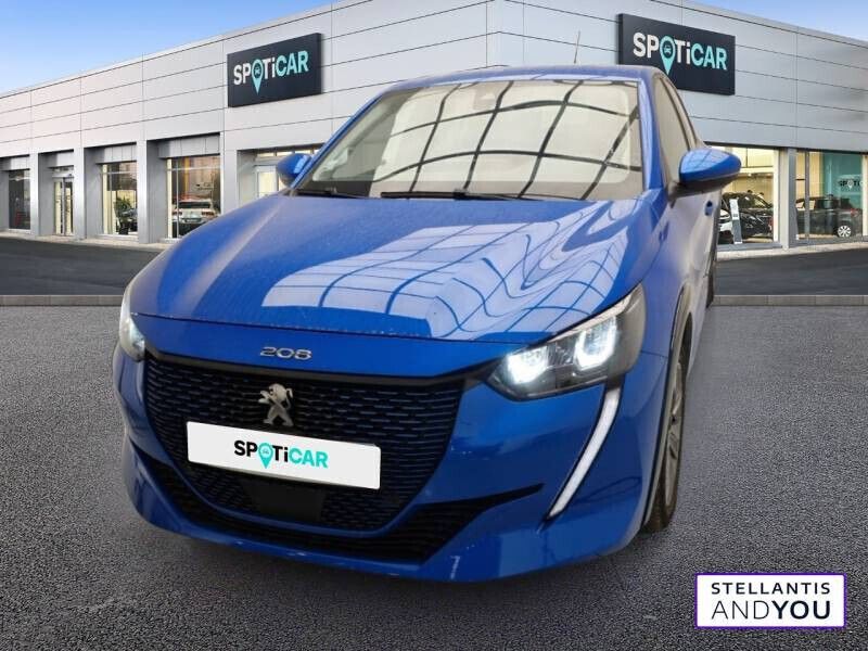 Bleu Utilisé 2022 Peugeot e-208 Citadine | 13 990 € (Bon prix) - Image 1/4