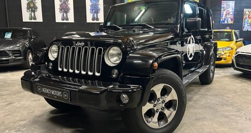 Noir Utilisé 2017 Jeep Wrangler Unlimited Sahara SUV | 36 990 € (Super prix) - Image 1/4