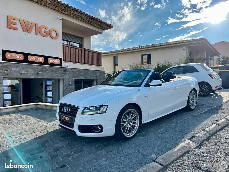 Blanc Occasion 2010 Audi A5 Cabriolet S-Line Cabriolet | 16 990 € - Image 1/4