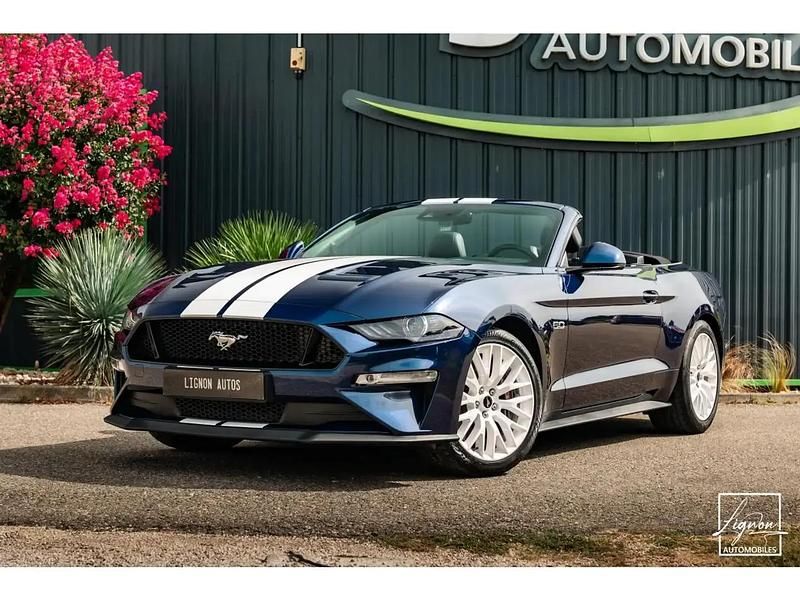Bleu Utilisé 2018 Ford Mustang GT Premium Cabriolet | 47 990 € (Prix juste) - Image 1/4