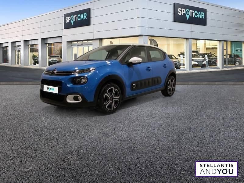 Bleu Utilisé 2020 Citroën C3 PureTech Citadine | 8 980 € (Bon prix) - Image 1/4