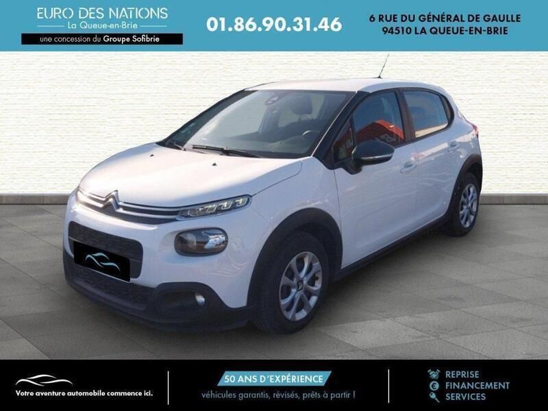 Blanc Utilisé 2018 Citroën C3 Feel Citadine | 9 490 € (Bon prix) - Image 1/3