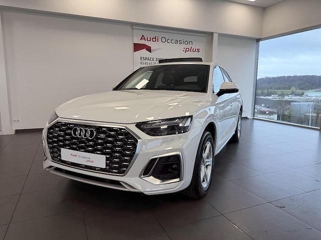 Blanc glacier métallisé Occasion 2024 Audi Q5 Sportback S-Line SUV | 69 990 € - Image 1/4