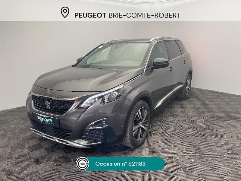 Gris Utilisé 2019 Peugeot 5008 GT-line Monospace | 15 480 € (Prix juste) - Image 1/4