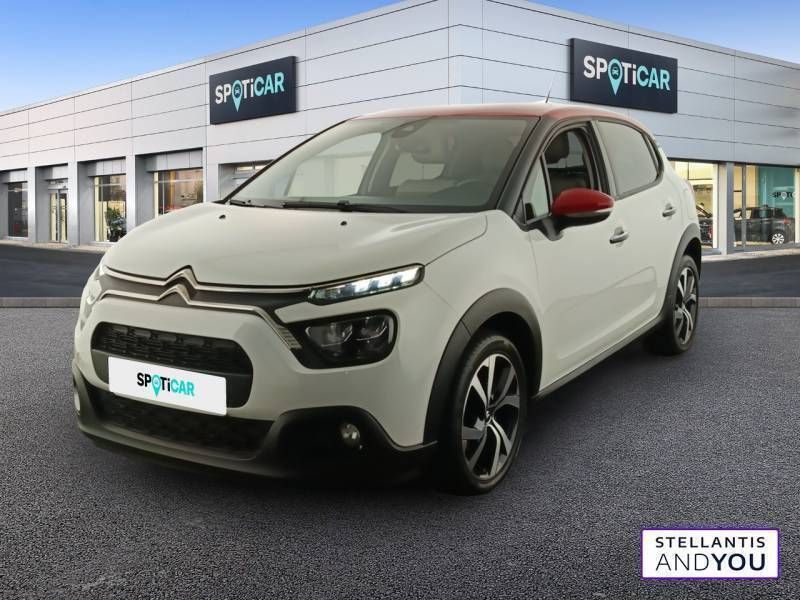 Blanc Utilisé 2022 Citroën C3 Shine Citadine | 14 290 € (Prix juste) - Image 1/3