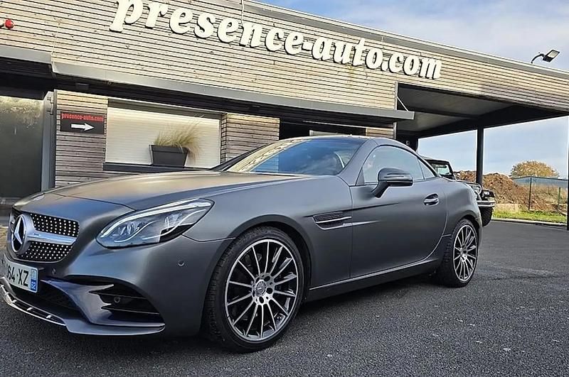 Gris Occasion 2016 Mercedes SLC180 AMG line Cabriolet | 26 900 € - Image 1/4