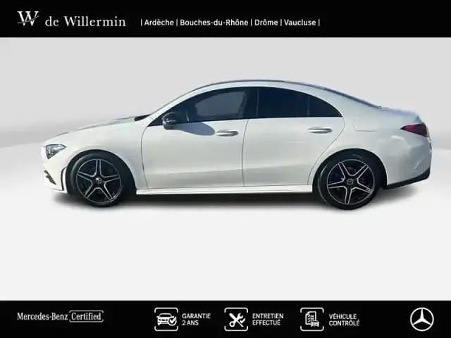 Occasion Mercedes CLA200 AMG line 2022 Blanc digital métallisé Coupé