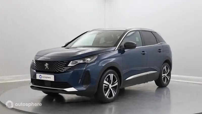 Bleu Utilisé 2022 Peugeot 3008 GT SUV | 25 999 € (Prix juste) - Image 1/4