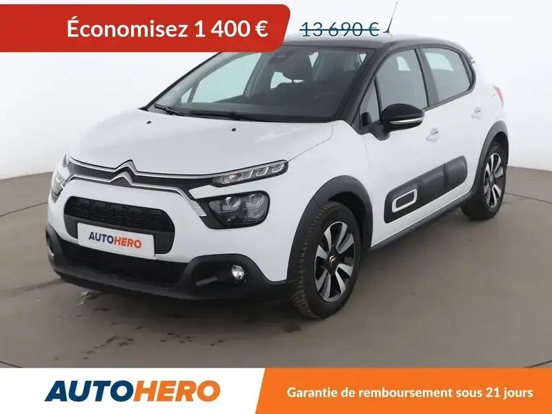 Blanc Utilisé 2021 Citroën C3 PureTech Citadine | 12 290 € (Super prix) - Image 1/2