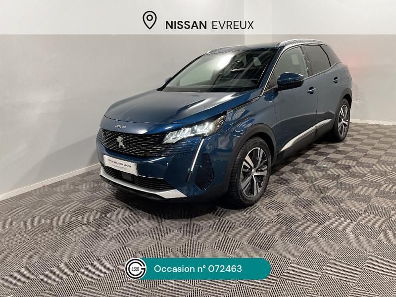 Bleu Utilisé 2021 Peugeot 3008 Allure SUV | 25 490 € (Prix juste) - Image 1/4