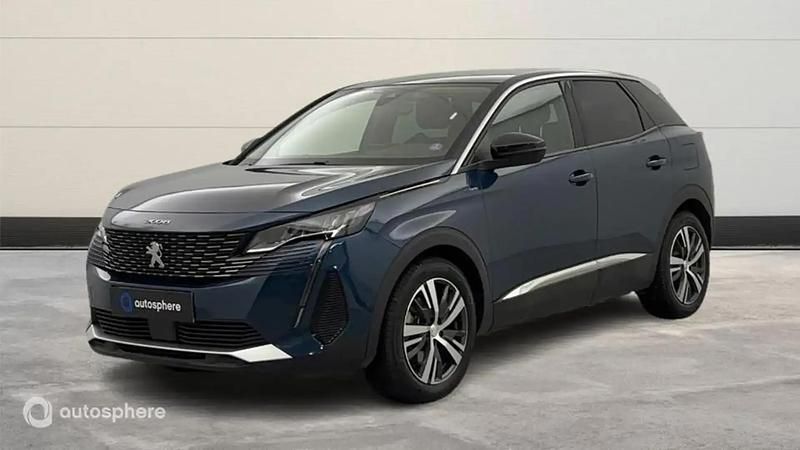 Bleu Utilisé 2022 Peugeot 3008 Allure SUV | 23 199 € (Prix juste) - Image 1/4