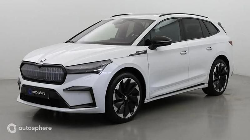 Blanc Utilisé 2024 Skoda Enyaq iV SportLine SUV | 36 999 € (Super prix) - Image 1/4
