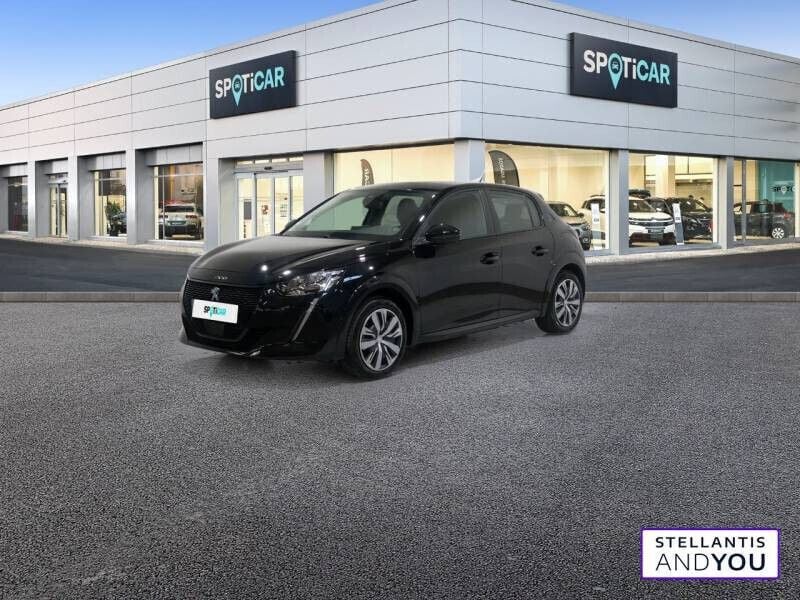 Noir Occasion 2021 Peugeot e-208 Active Citadine | 13 990 € (Prix juste) - Image 1/4