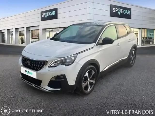 Blanc nacré (s) Utilisé 2019 Peugeot 3008 Allure SUV | 16 990 € (Prix juste) - Image 1/4