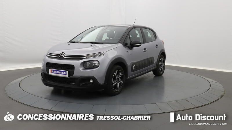 Gris Utilisé 2019 Citroën C3 PureTech Citadine | 9 650 € (Prix juste) - Image 1/3