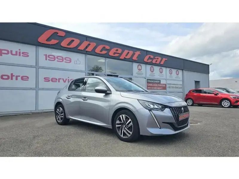 Gris Utilisé 2020 Peugeot 208 Allure Citadine | 13 990 € (Prix juste) - Image 1/4