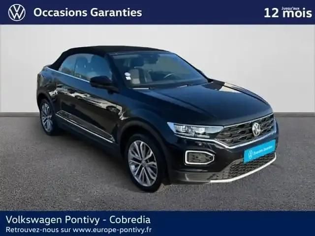 Occasion VW T-Roc Cabriolet Style 2020 Noir intense nacrée, capote noire Cabriolet