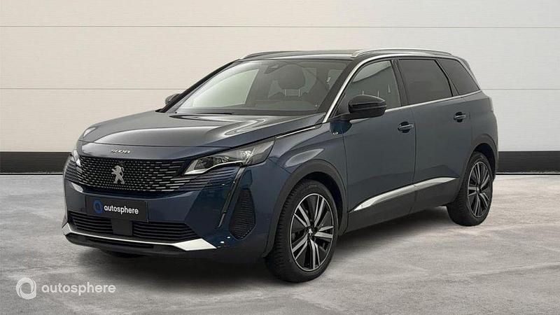 Bleu Utilisé 2022 Peugeot 5008 GT Monospace | 31 499 € (Prix juste) - Image 1/4