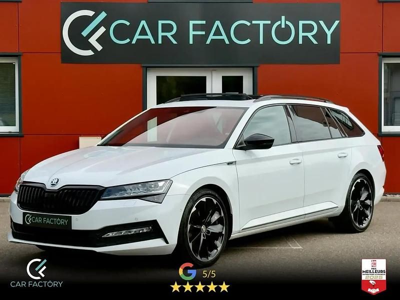Blanc Utilisé 2022 Skoda Superb SportLine Break | 36 980 € (Prix cher) - Image 1/4