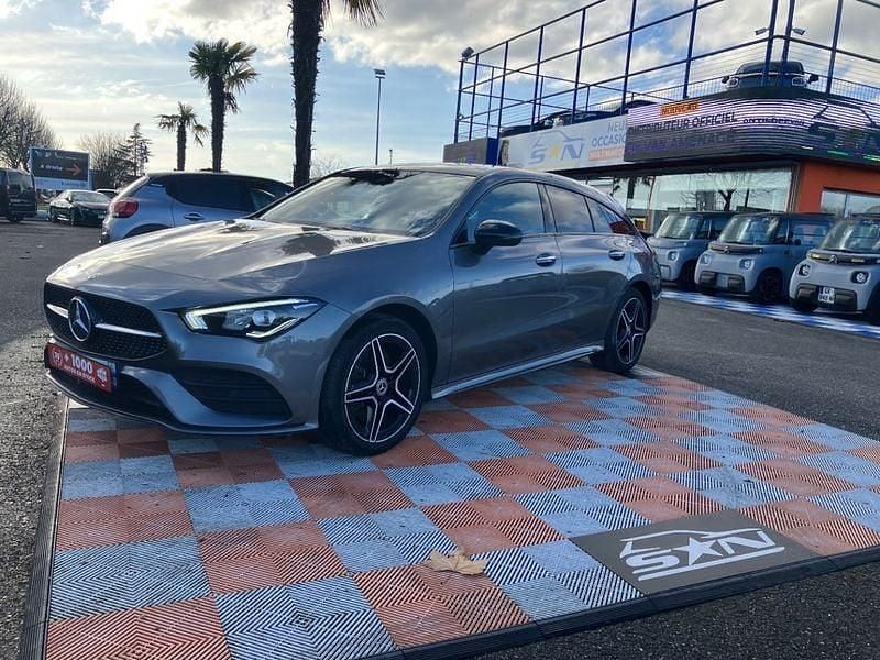 Gris montagne métal Occasion 2021 Mercedes CLA250e AMG line Berline | 24 950 € - Image 1/4