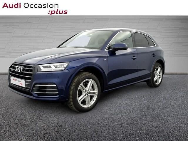Bleu navarre métallisé Utilisé 2020 Audi Q5 S-Line SUV | 38 990 € (Bon prix) - Image 1/4