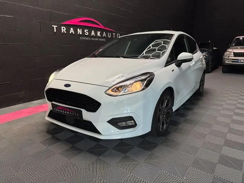 Blanc Utilisé 2019 Ford Fiesta ST-Line Citadine | 10 990 € (Bon prix) - Image 1/4