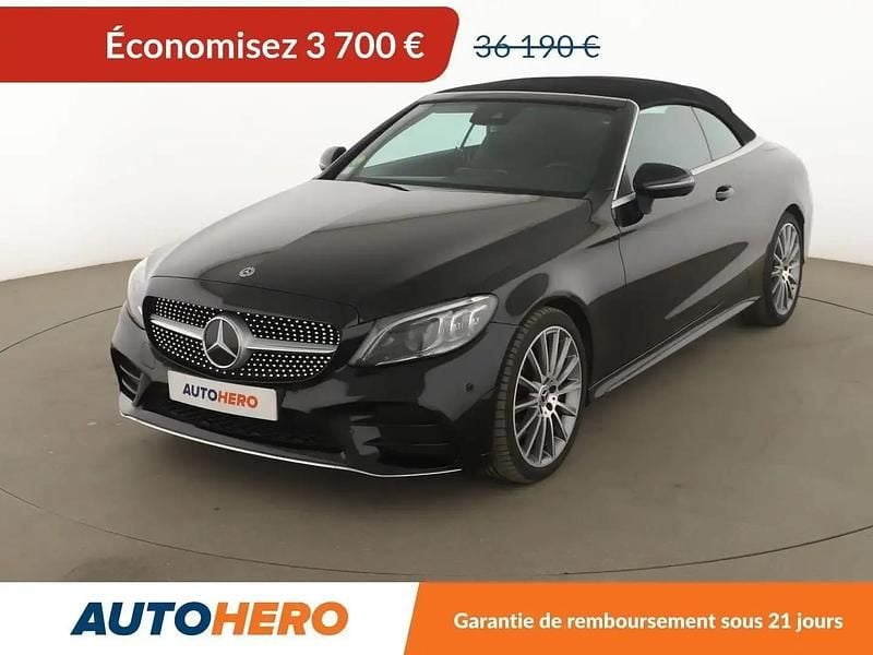 Noir Occasion 2020 Mercedes C220 AMG line Cabriolet | 32 490 € (Bon prix) - Image 1/2