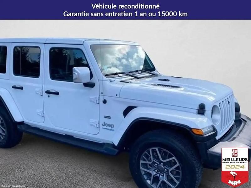 Blanc Utilisé 2021 Jeep Wrangler Unlimited Overland SUV | 59 970 € (Prix cher) - Image 1/4