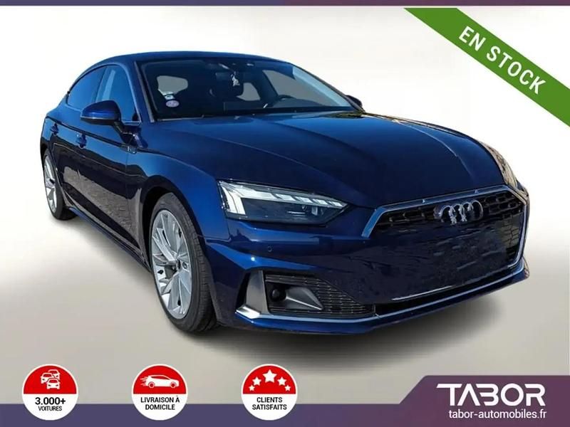 Bleu Utilisé 2021 Audi A5 Sportback Advanced | 32 988 € (Prix assez cher) - Image 1/4