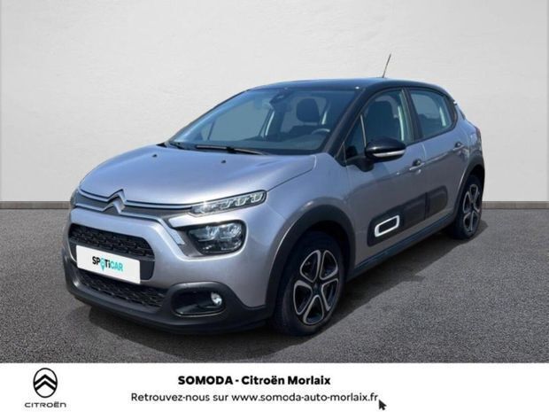 Noir Utilisé 2022 Citroën C3 PureTech Citadine | 11 770 € (Prix juste) - Image 1/4