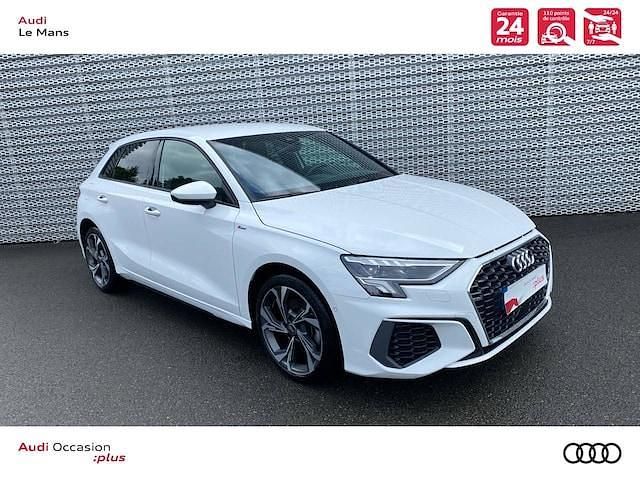 Blanc ibis Utilisé 2023 Audi A3 Sportback e-tron S-Line Berline | 34 890 € (Prix juste) - Image 1/4