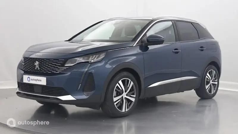 Bleu Utilisé 2021 Peugeot 3008 Allure SUV | 24 499 € (Prix juste) - Image 1/4