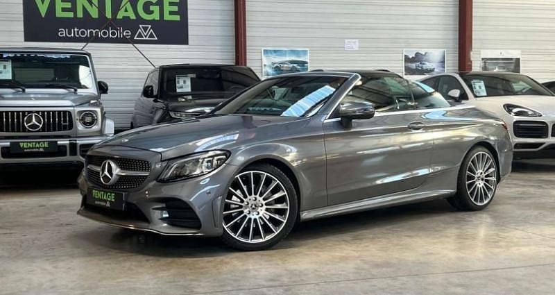 Gris Utilisé 2019 Mercedes C220 AMG line Cabriolet | 32 500 € (Super prix) - Image 1/4
