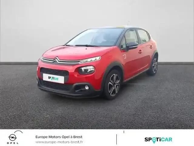 Rouge rubi noir onyx Occasion 2019 Citroën C3 PureTech Berline | 8 980 € (Bon prix) - Image 1/4