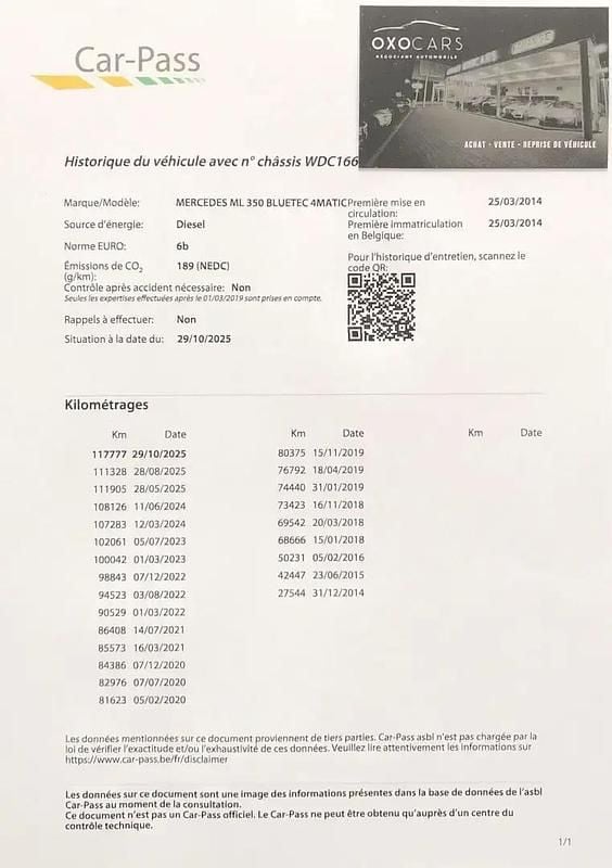 Noir Utilisé 2014 Mercedes ML350 SUV | 24 900 € - Image 1/2