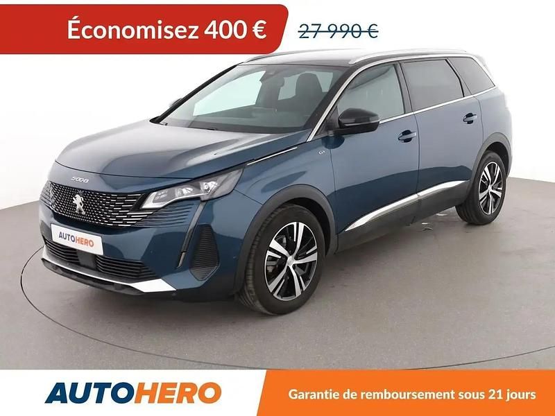 Bleu Utilisé 2022 Peugeot 5008 GT Monospace | 27 590 € (Prix juste) - Image 1/2