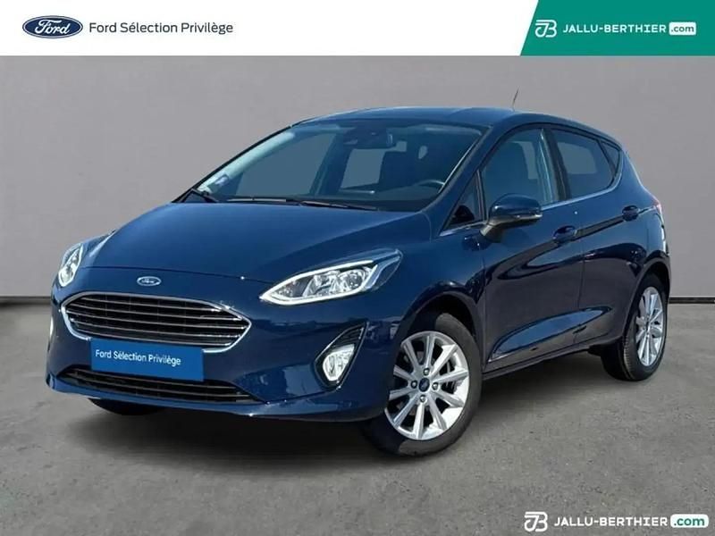 Bleu Utilisé 2019 Ford Fiesta Titanium Citadine | 12 489 € (Prix juste) - Image 1/4