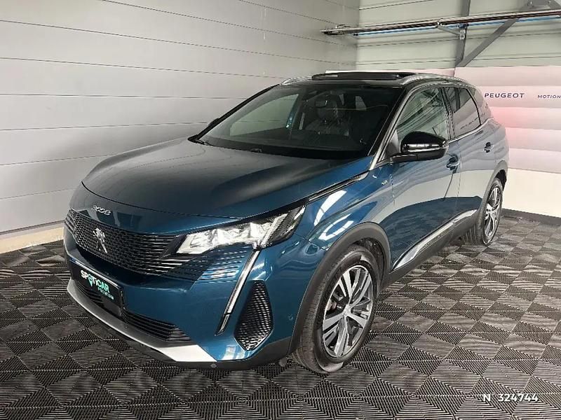 Bleu Utilisé 2021 Peugeot 3008 GT | 21 950 € (Prix juste) - Image 1/4