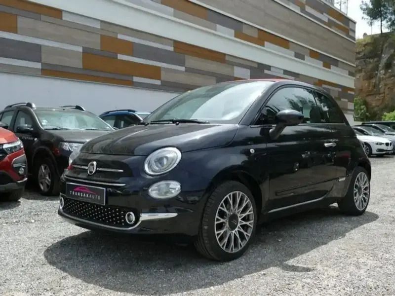 Noir Utilisé 2020 Fiat 500 Lounge Cabriolet | 13 990 € (Prix juste) - Image 1/4
