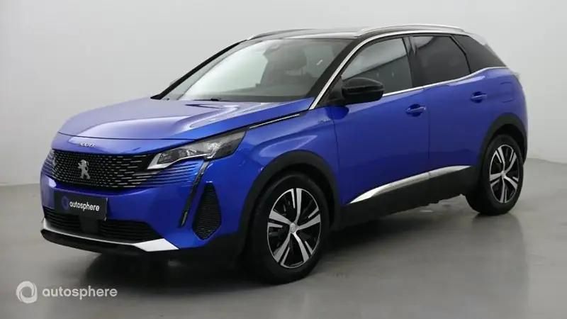 Bleu vertigo (s) Utilisé 2022 Peugeot 3008 GT SUV | 26 589 € (Prix cher) - Image 1/4